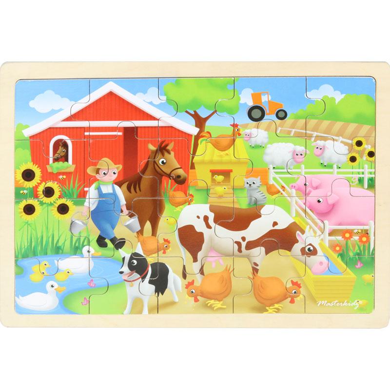 Wooden Jigsaw Puzzle Farm 20Pc