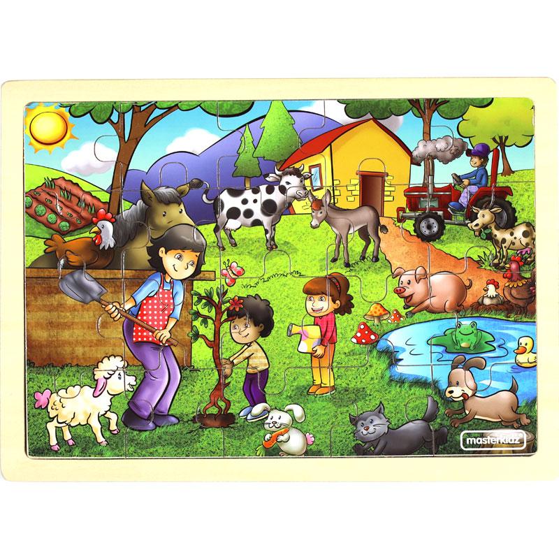 Wooden Jigsaw Puzzle Happy Farming 20Pc