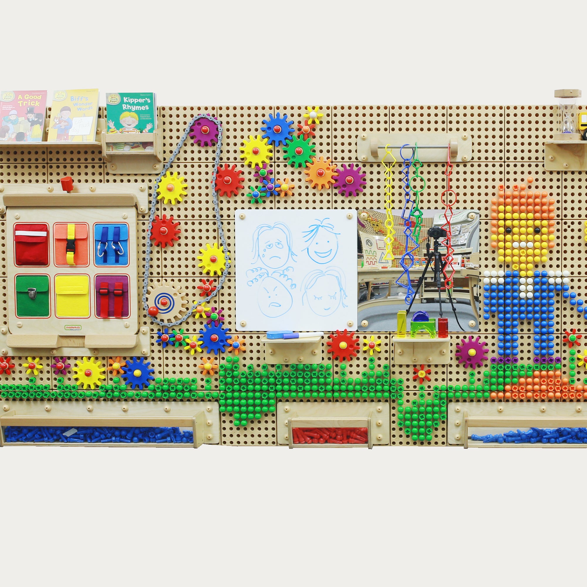 Masterkidz STEM Wall Panel 800 – Interactive Educational Panel for Kids | Hands-On STEM Learning, Creative Play & Engineering Projects