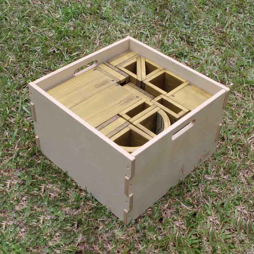 Large wooden hollow blocks for nursery outdoor learning