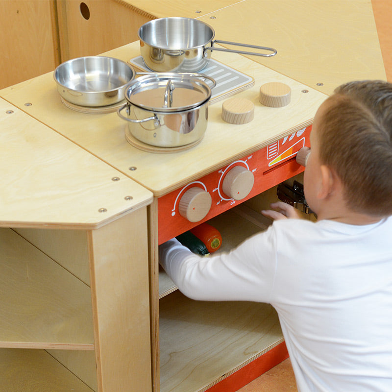 Cookware Set Pretend Play Stainless Steel 13 Piece