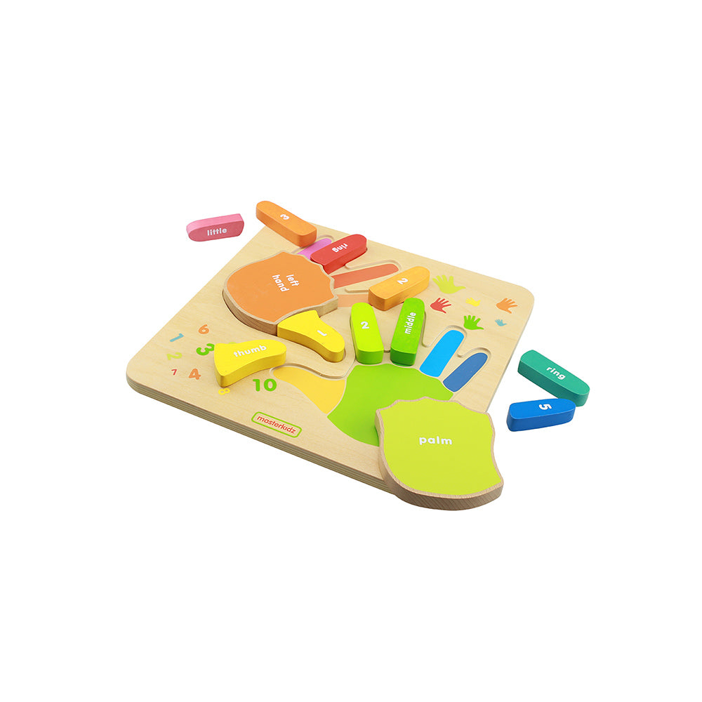 Close-up shot of numbered fingers showing digits and written words for clear visual recognition.