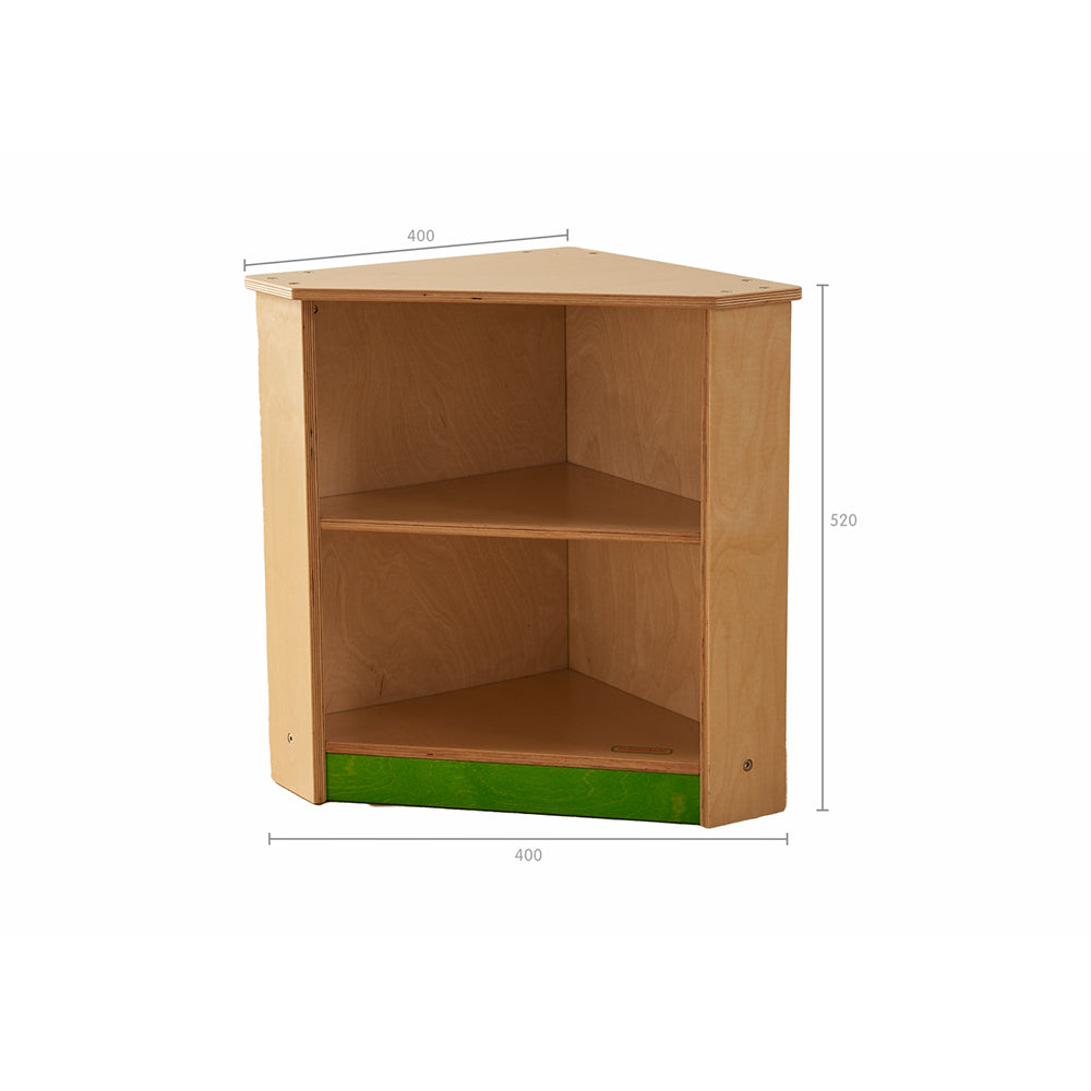 Masterkidz versatile corner unit integrated into a play kitchen.