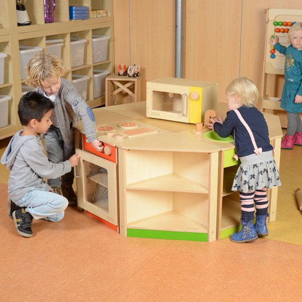 FSC-certified Russian Birch plywood corner unit for classrooms.