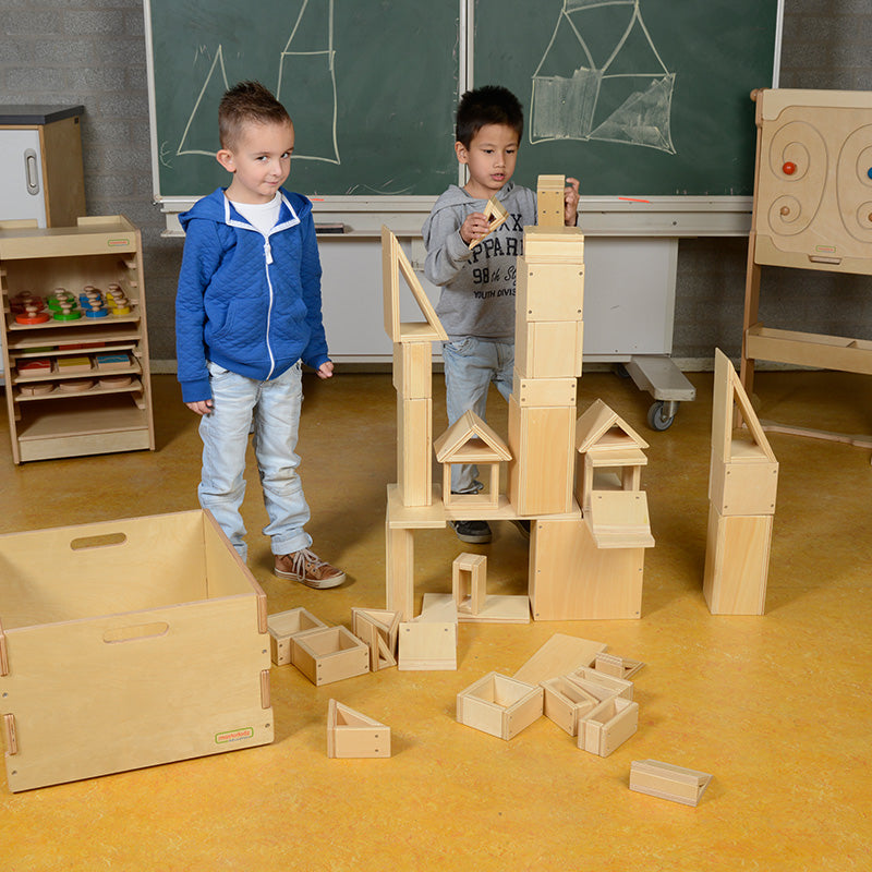 giant wooden hollow blocks set for kids