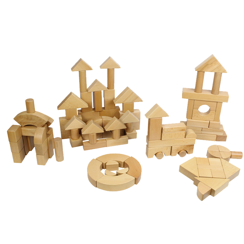 Wooden building blocks for preschoolers
