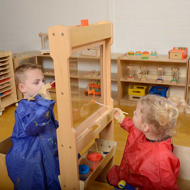 2-in-1 free-standing painting window for kids