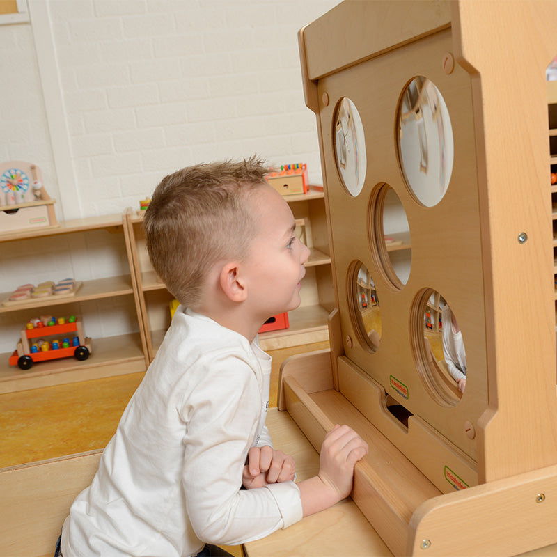 Sensory play wooden board – can be wall-mounted or used with painting window