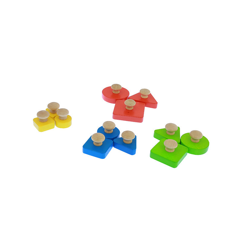 Montessori 12-Piece Wooden Peg Puzzle