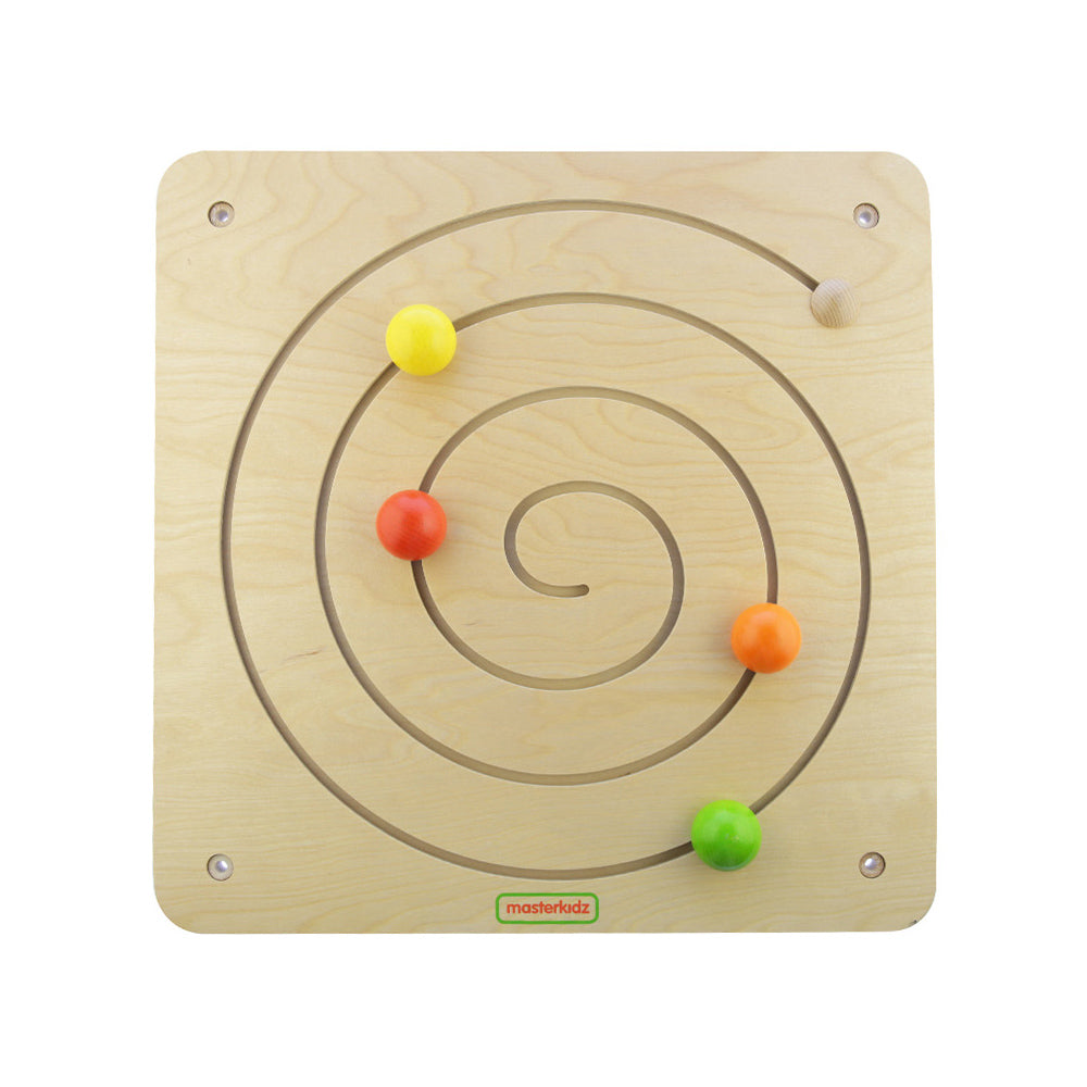 Masterkidz spiral sliding maze wall element in classroom