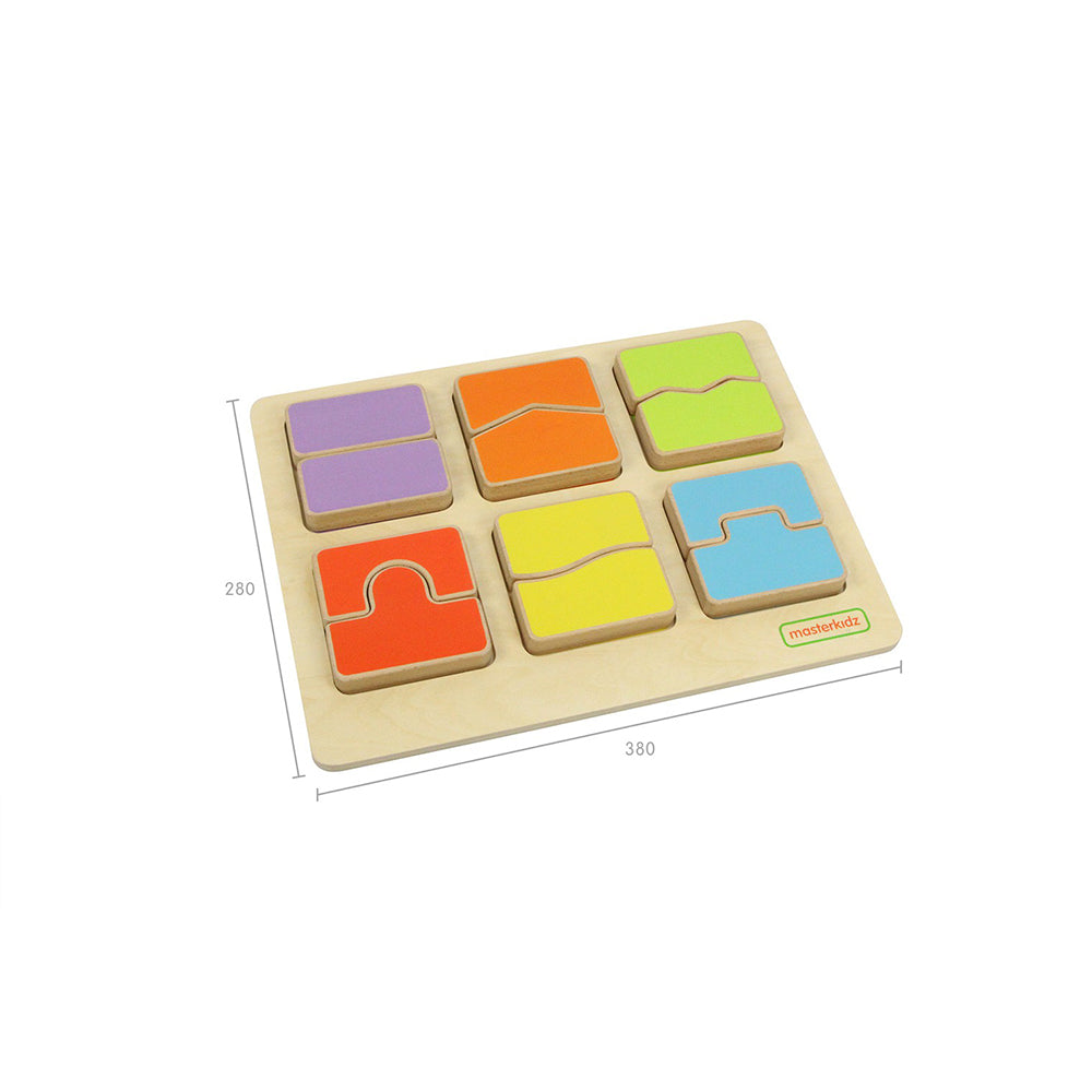 Montessori inspired 6-piece shape matching puzzle