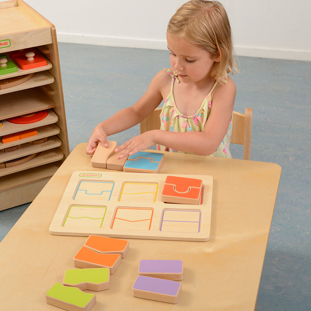 Hands-on shape matching activity for kindergarten