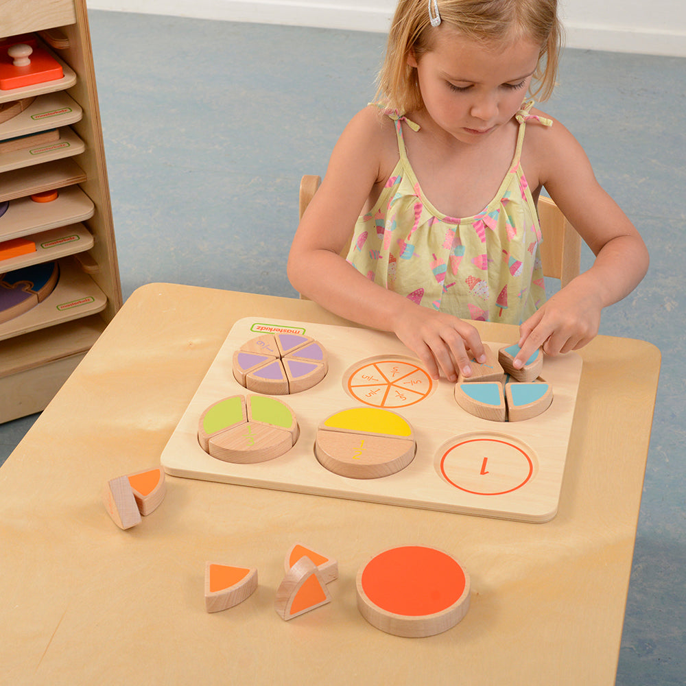 FSC wooden fraction learning puzzle for schools