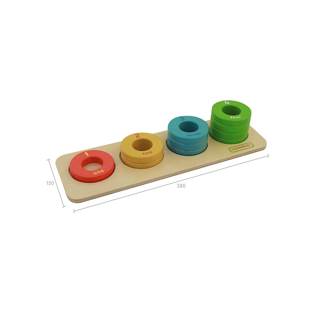 Montessori inspired size teaching and number board