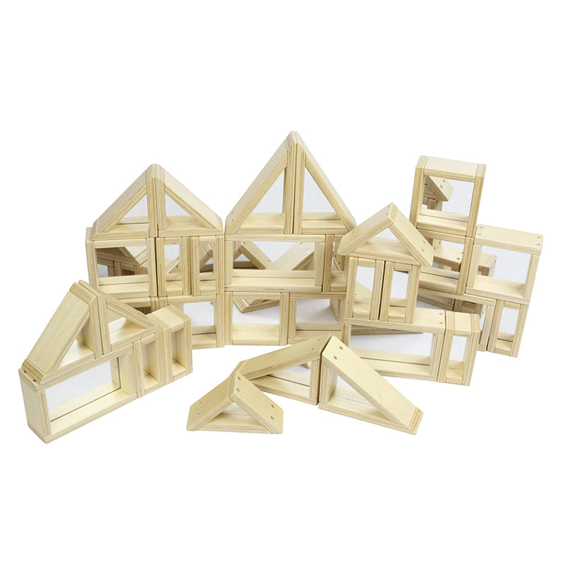 Double-sided mirror blocks for children