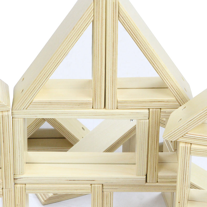 Kids wooden mirror construction set