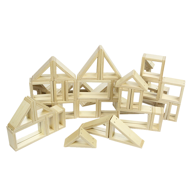 Reflective building blocks for sensory play