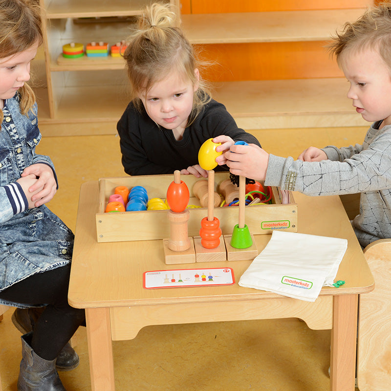 FSC Beech wood lacing beads set for schools and nurseries