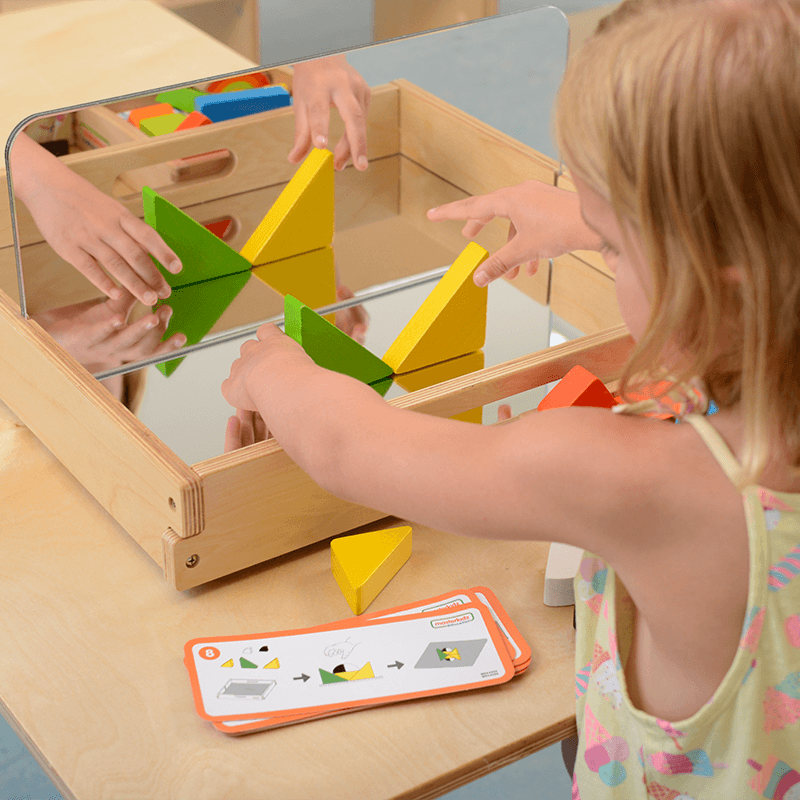 Hands-on construction and creative play with color blocks