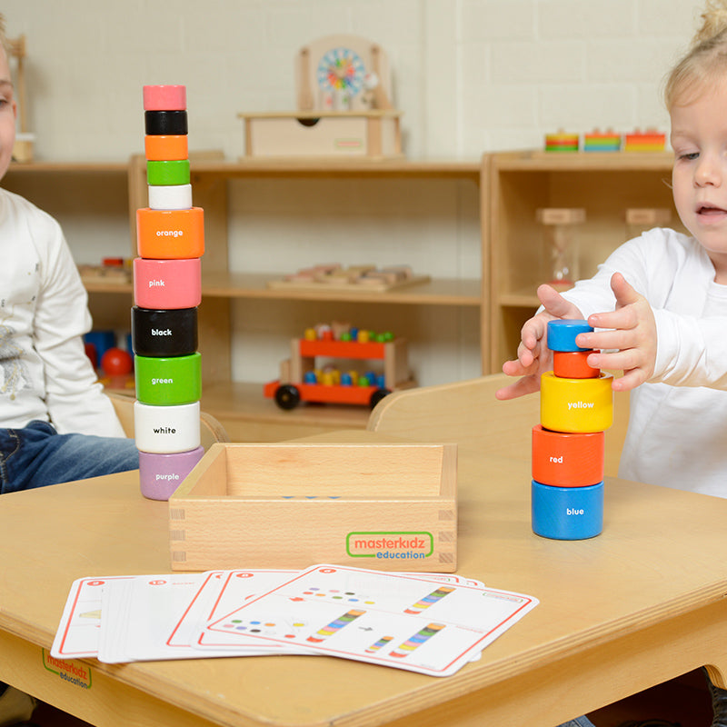 FSC certified wooden blocks and cups for early learning