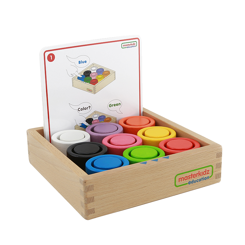 Montessori inspired circle block matching activity