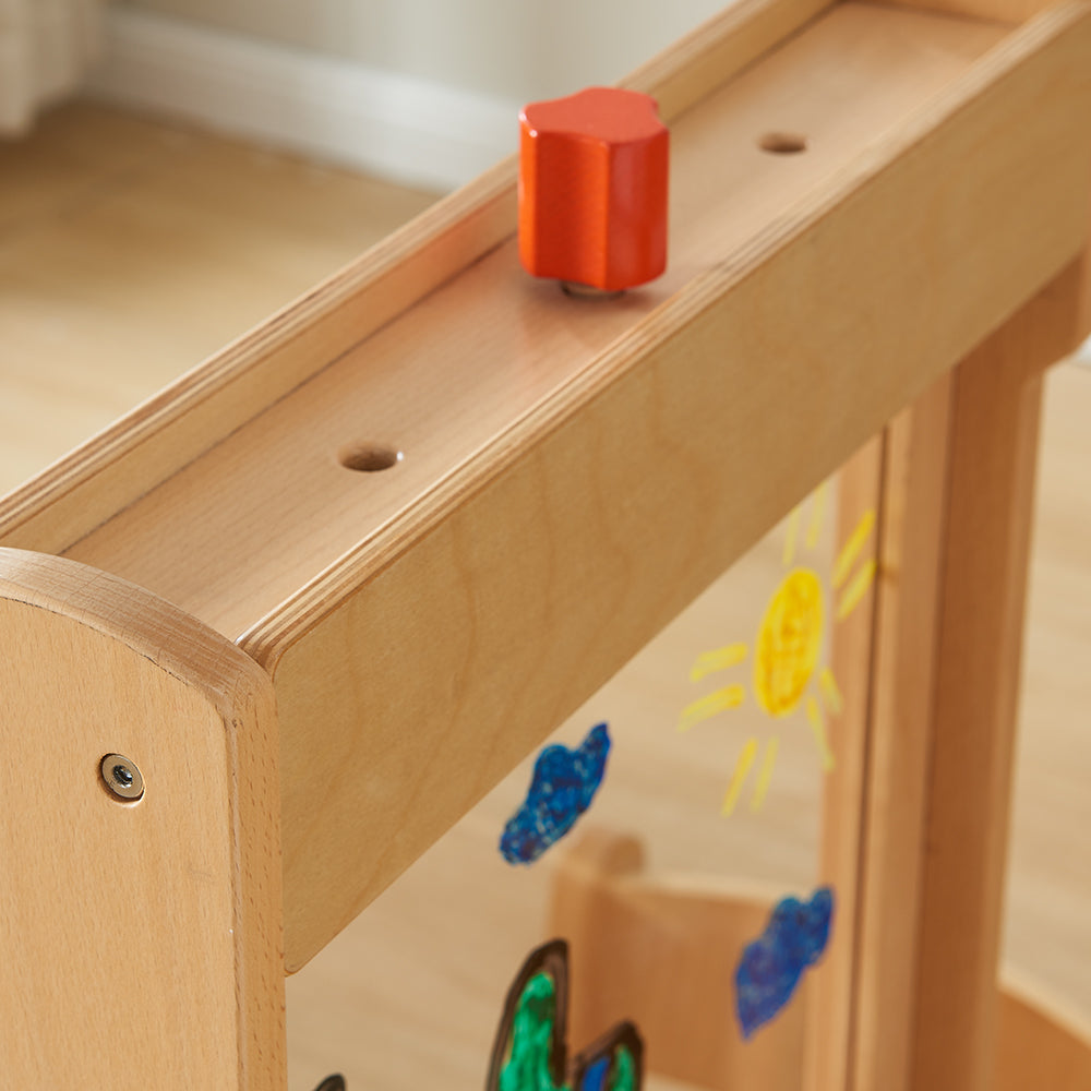 Preschool art station with Masterkidz desktop painting easel