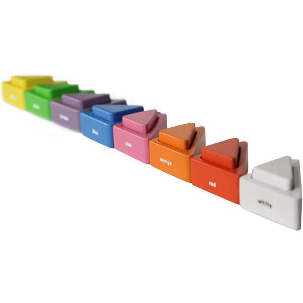 European wooden triangle blocks for early learning