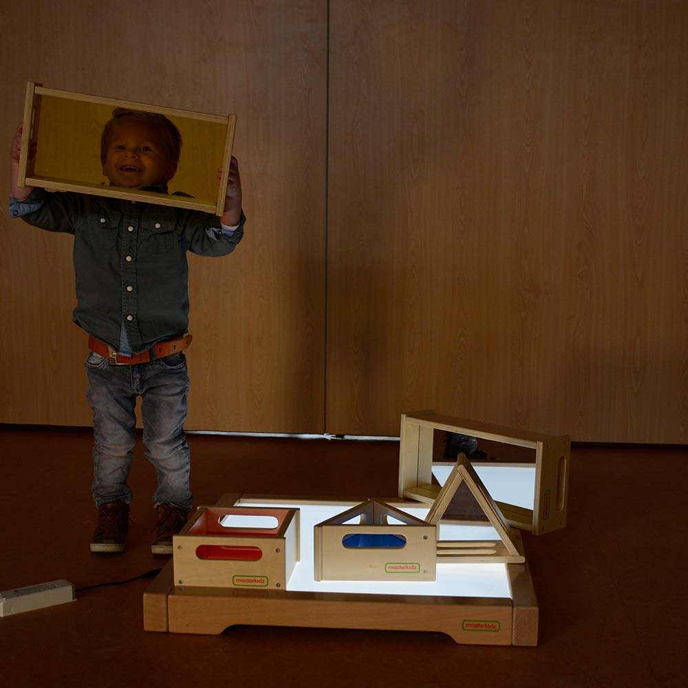Early years sensory building blocks with colour panels