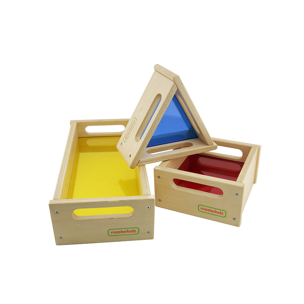 Masterkidz translucent colour tray blocks for sensory learning