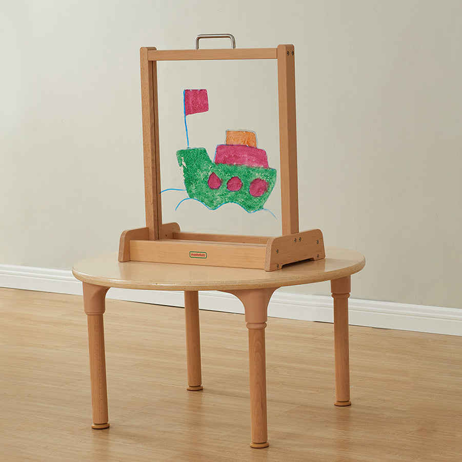 children’s tabletop painting window with trays