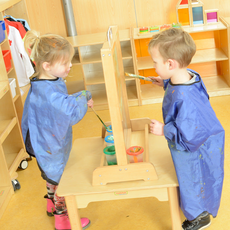 sturdy wooden desktop art station