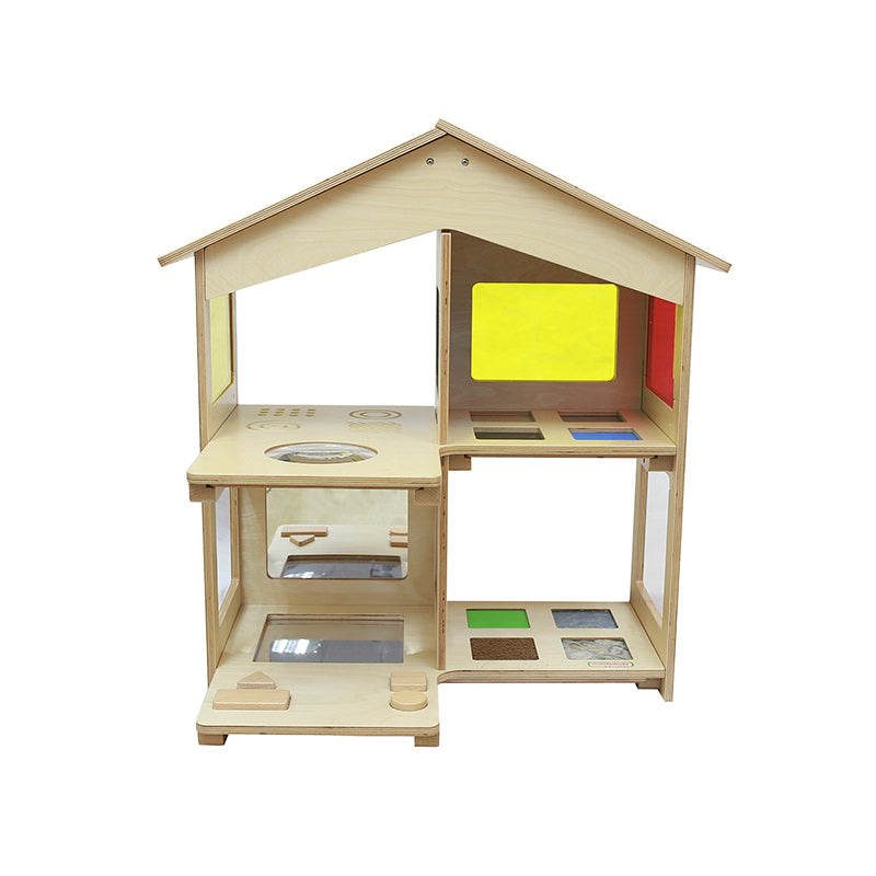 Wooden sensory house for kids