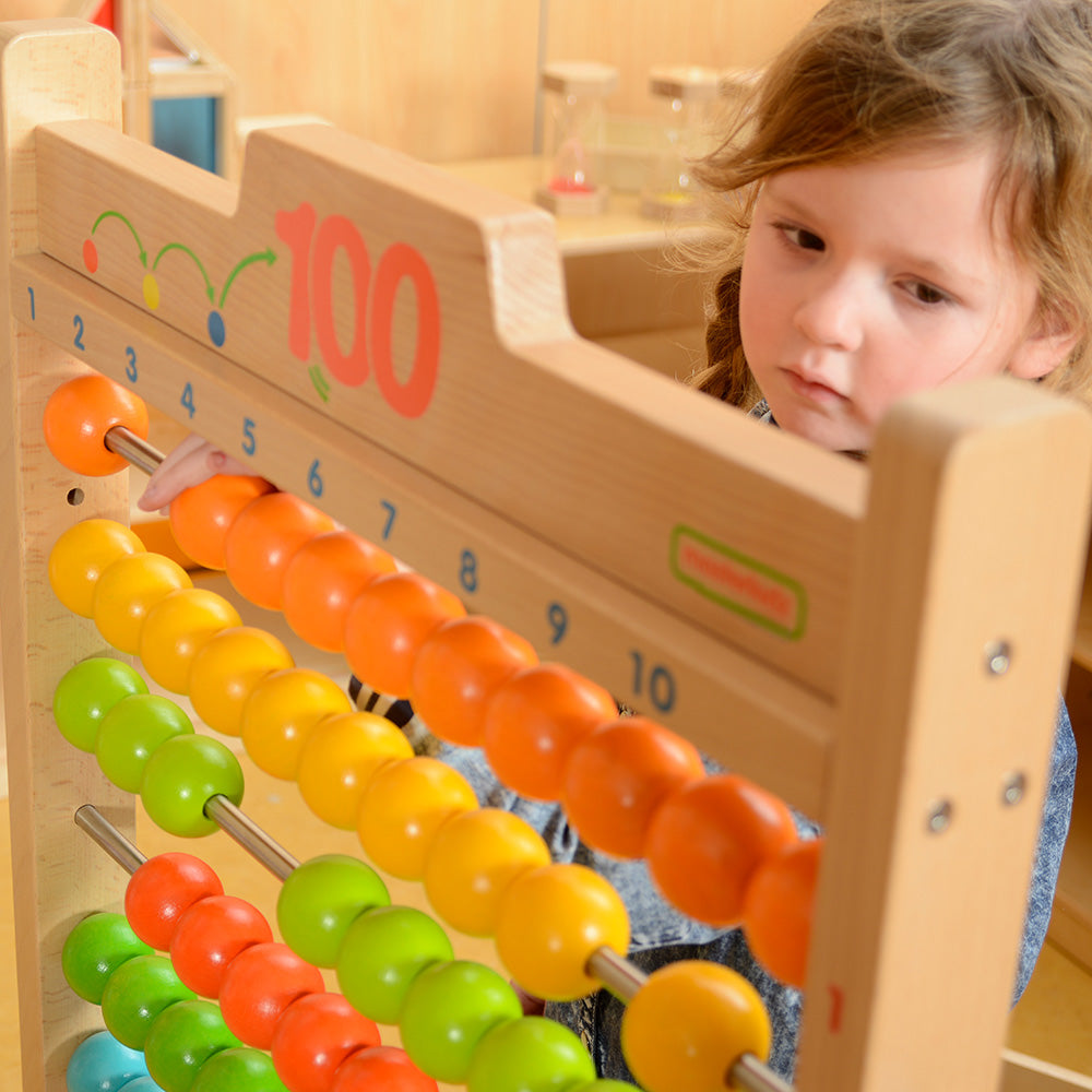 hands-on STEM learning abacus with 100 colorful beads