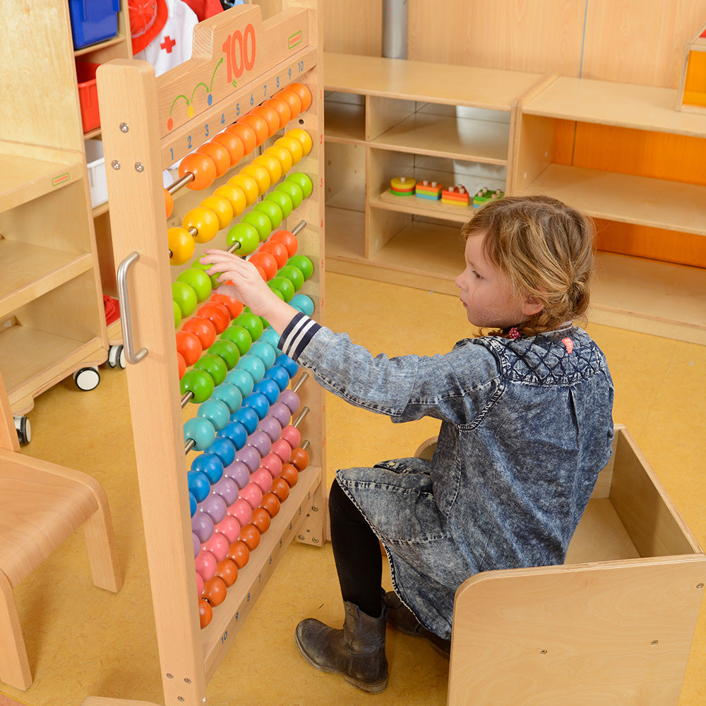 giant wooden abacus for number sequencing and math