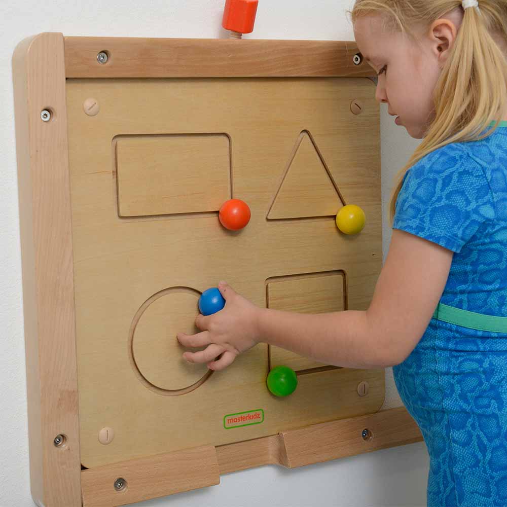 Colour recognition sliding shape learning board for kindergarten