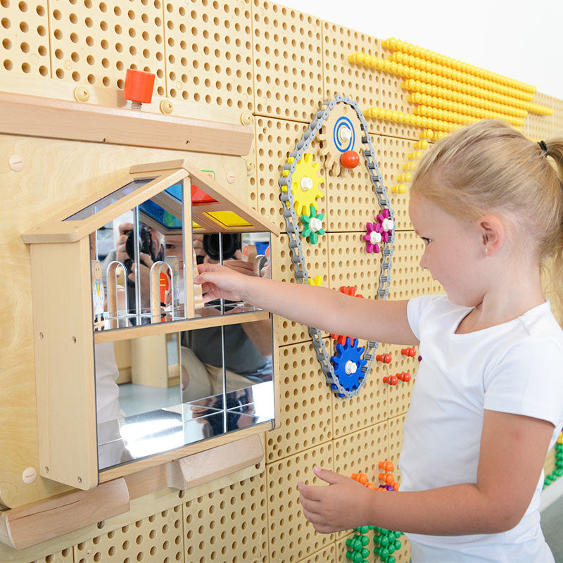 Montessori STEM educational playhouse with mirrored panels