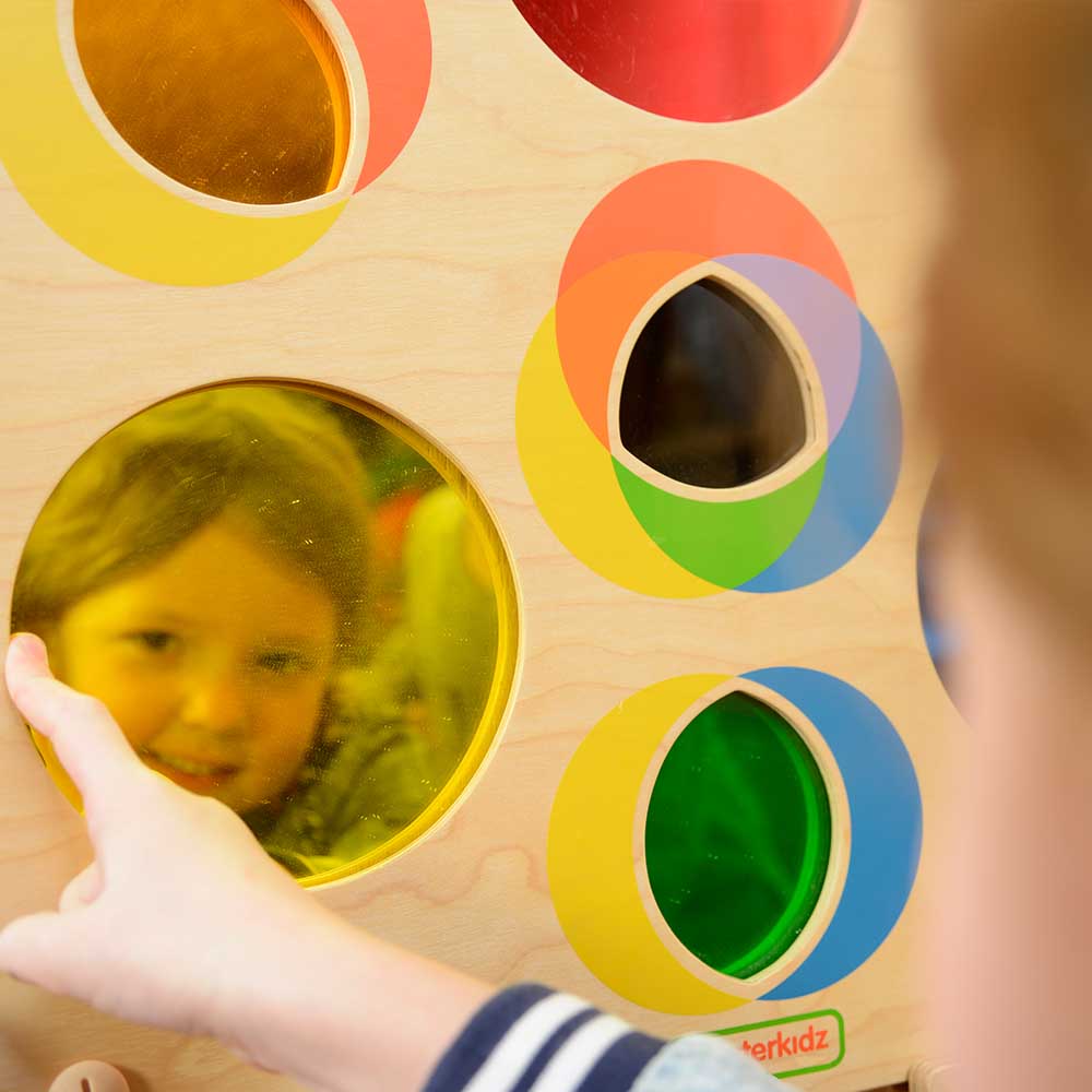 Creative colour exploration wall board for kindergarten