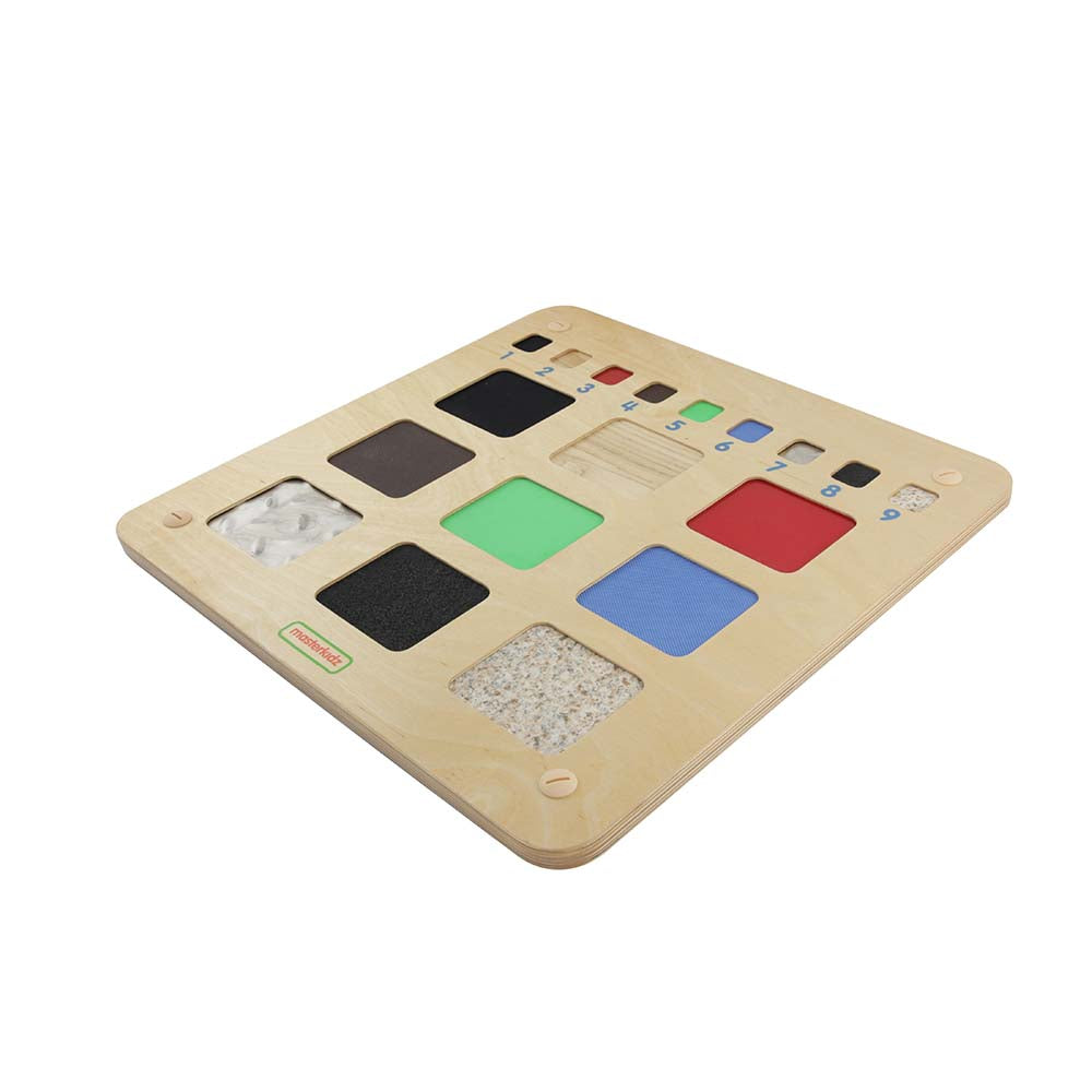 Sensory touch training board with different textures for preschool