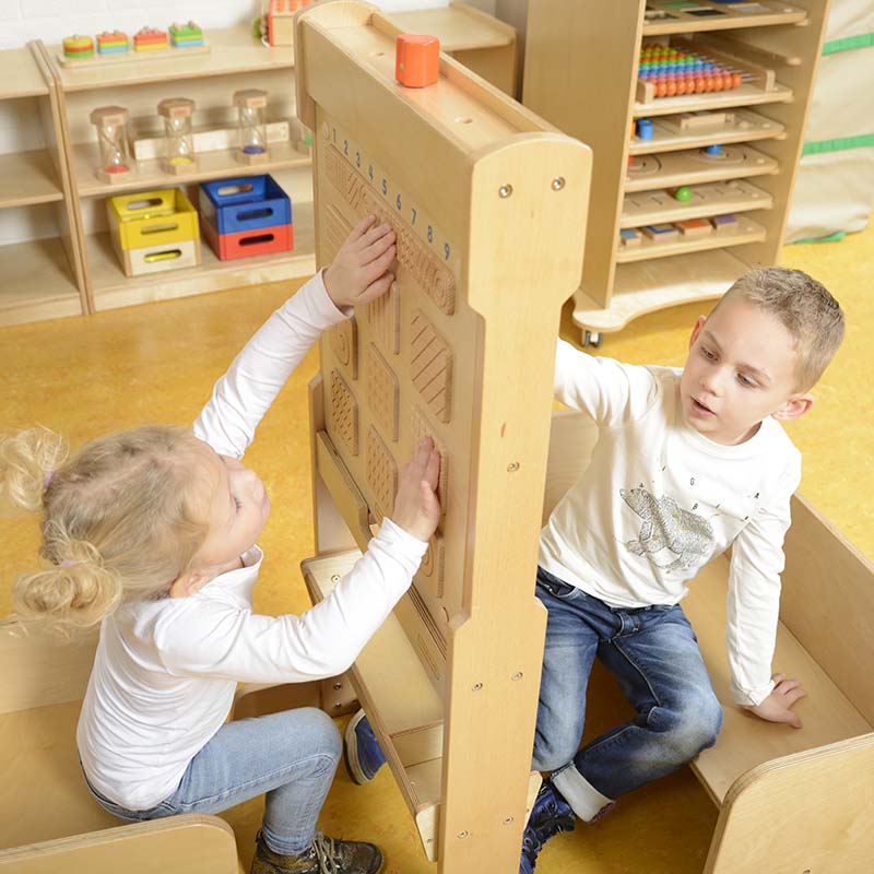 children exploring textures