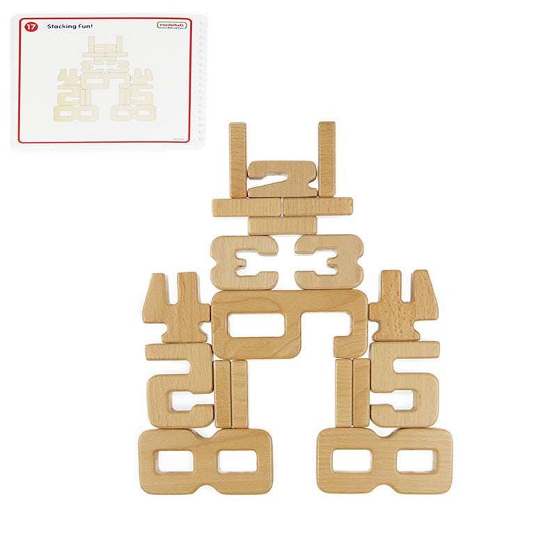 Teaching early maths concepts with solid wooden numbers