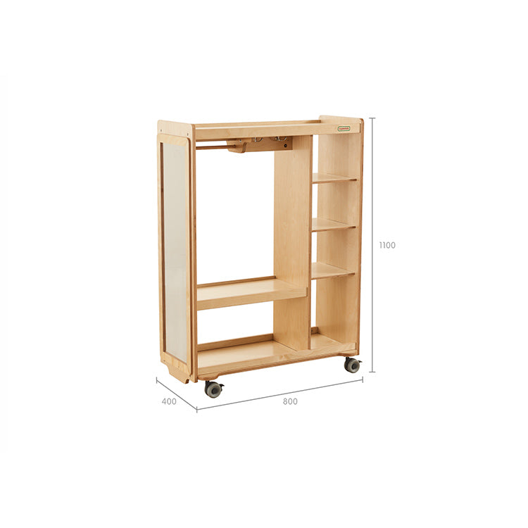 Masterkidz Mobile Dress Up Trolley | Classroom Role Play Storage & Dress Up Station