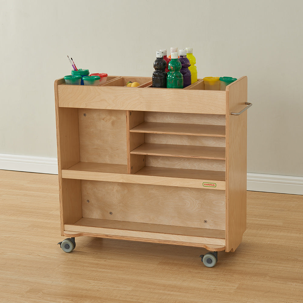 Masterkidz Mobile Art Station with compartments for classroom storage