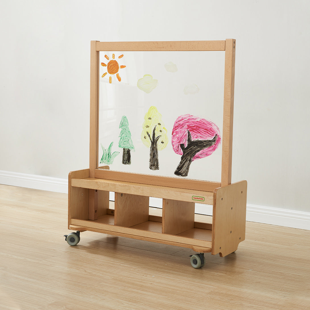 Mobile painting wall for kids