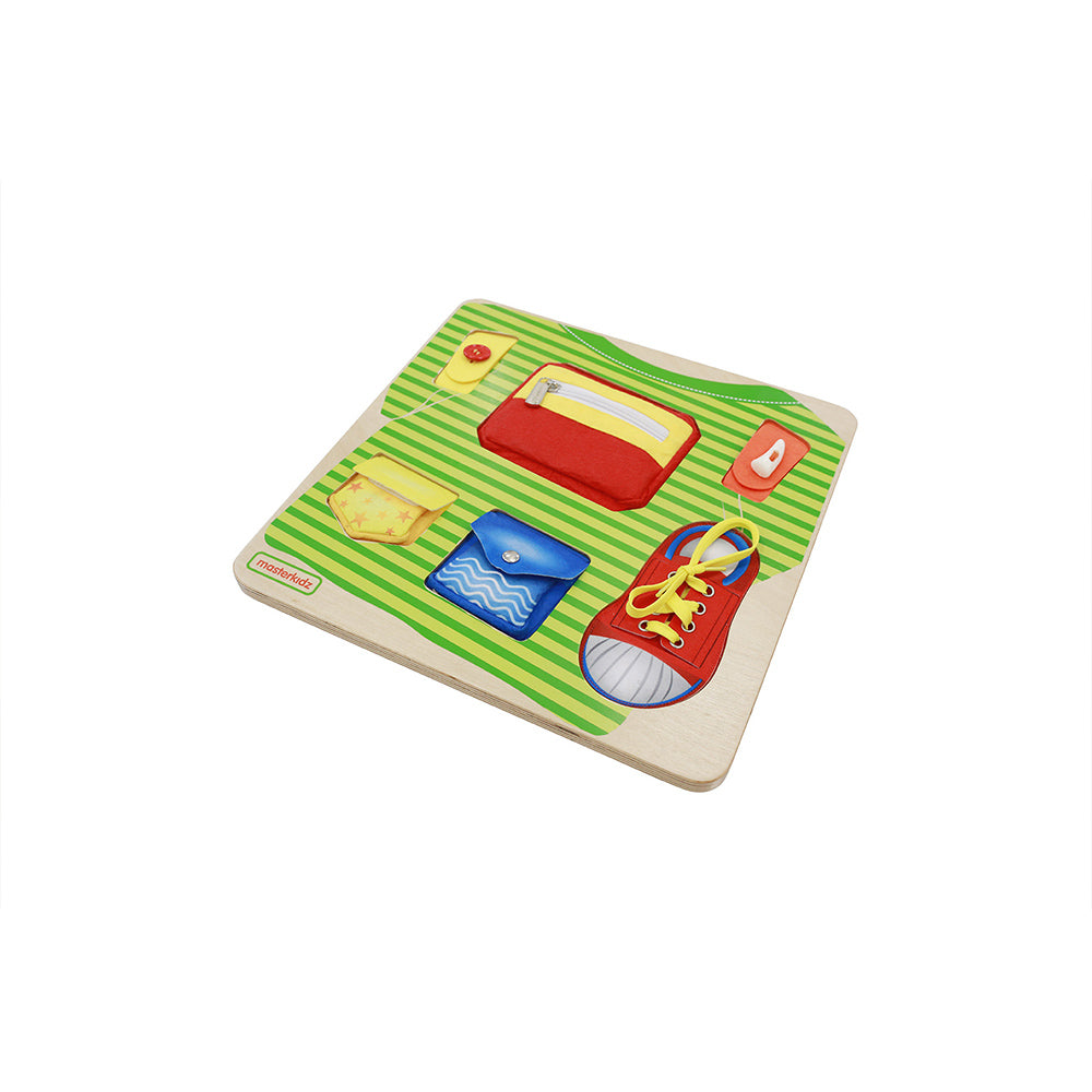 Dressing skills training board for early years education