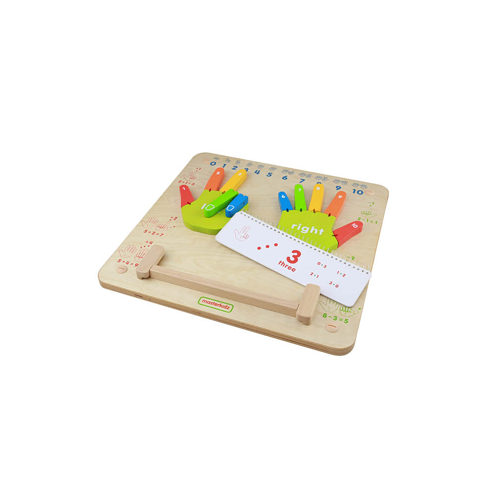 Educational finger counting board for kindergarten classrooms