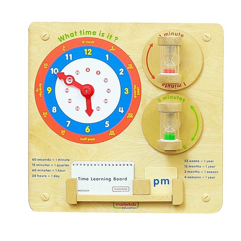 preschool clock learning board