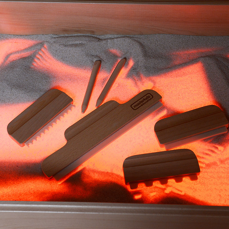 Rectangular sand tray for tactile and hands-on learning