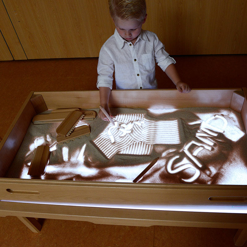 Masterkidz sensory play tray for sand, water, and light activities