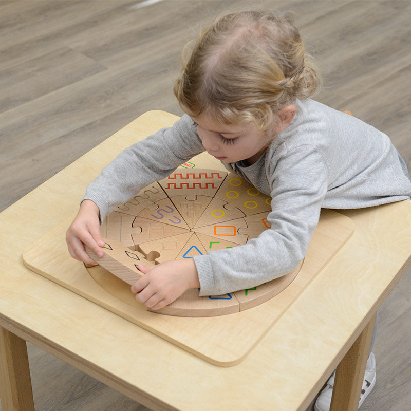 Masterkidz educational wooden peg puzzle with color sorting blocks