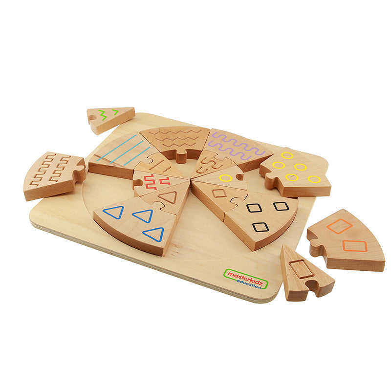 Durable wooden educational toy with color matching pegs by Masterkidz